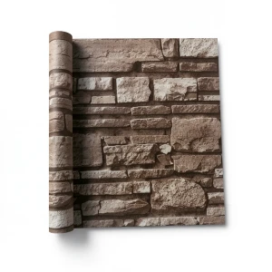 Modern Wall Covering 15.6m x 100cm Brown Color