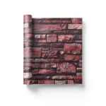 Modern Wallpaper 15.6m×100cm Red with Brown
