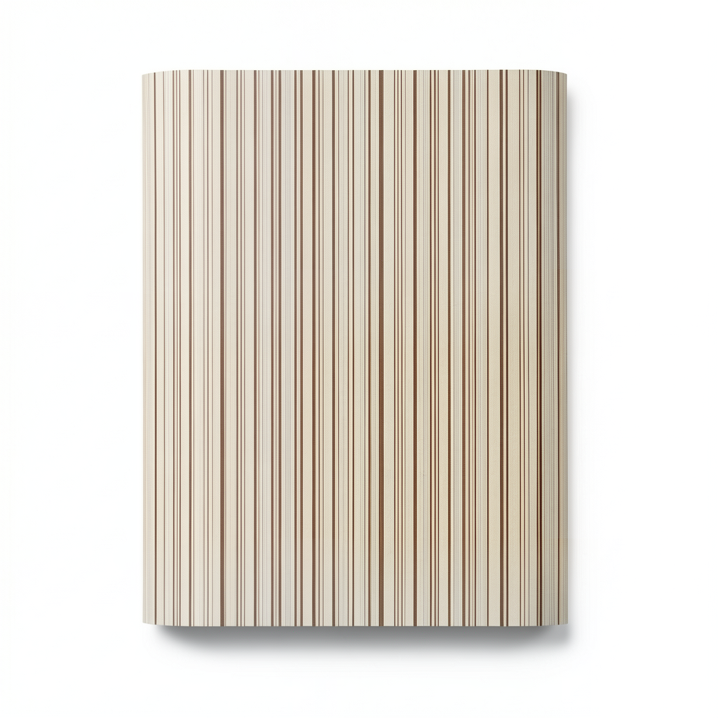 Wallpaper Striped Design Beige with Brown Stripes, Size 15.6m×100cm