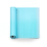 Wallpaper Striped Design Size 15.6m×100cm Cyan Color
