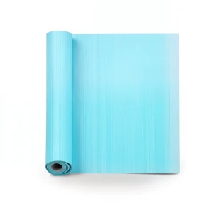Wallpaper Striped Design Size 15.6m×100cm Cyan Color