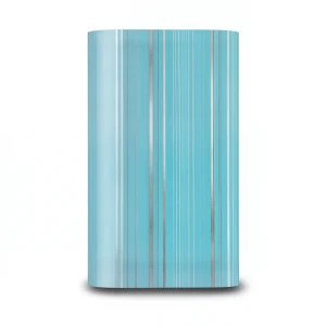 Wallpaper Striped Design 15.6m×100cm Cyan with Silver