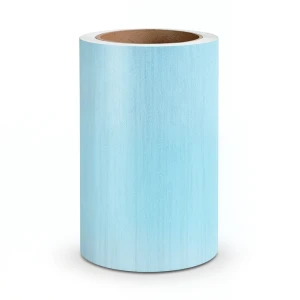 Wallpaper Striped Design 15.6m×100cm Cyan Color