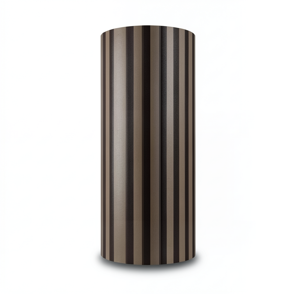 Wallpaper Striped Design Size 15.6m×106cm Dark Brown
