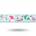 American wall Covering for youth and children, size 10 m x 0.53 m, multicolor, model GK8852BD 