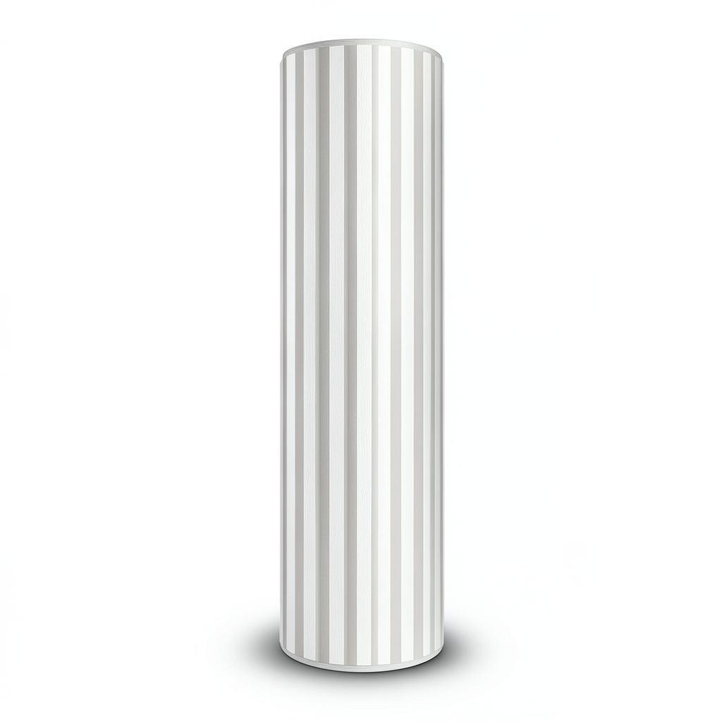Striped Wallpaper Vinyl Sheath Length 15.6m Width 106cm Off White
