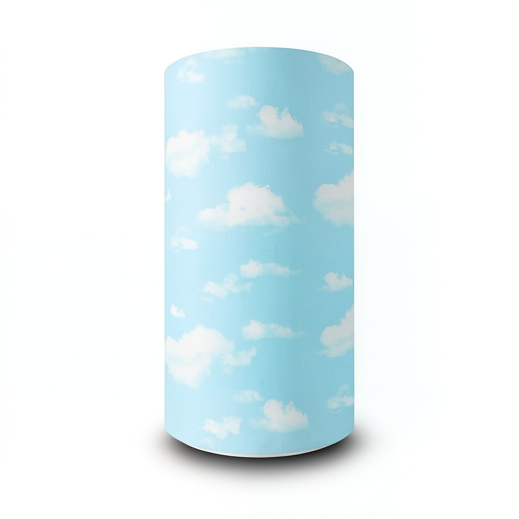Wallpaper Classic Design 15.6m×106cm Cyan and White
