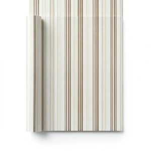 Wallpaper Striped Design Light Beige with Brown Stripes 15.6m×106cm