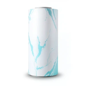 Classic Wallpaper Vinyl Sheath 15.6m x 106cm White with Cyan