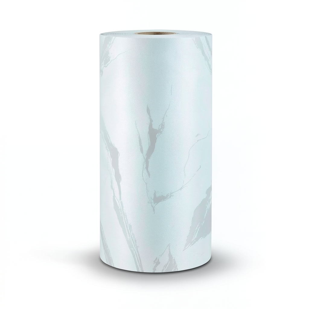 Wallpaper Classic Design Light Cyan and Gray, Size 15.6m×106cm