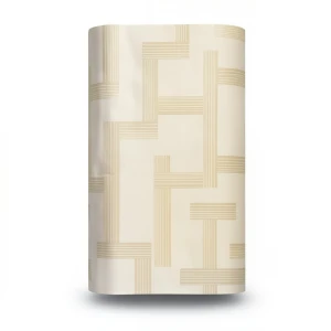 Wallpaper Striped Design Size 15.6m×106cm Beige Color