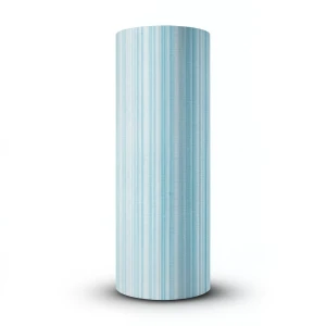 Wallpaper Striped Design Size 15.6m×106cm Cyan with Gray