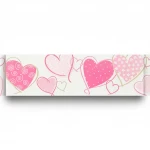 American wall Covering for youth and children, size 10 m x 0.53 m, off white with pink color, model GK8863B 