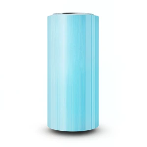 Wallpaper Striped Design Size 15.6m×100cm Cyan Color
