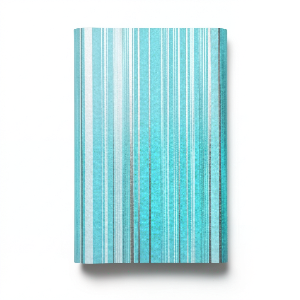 Wallpaper Striped Design 15.6m×100cm Cyan with Silver