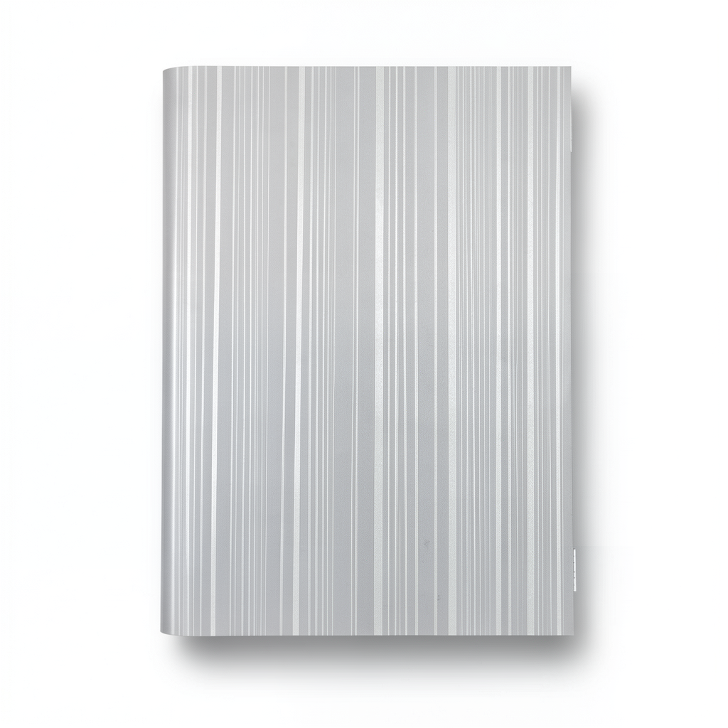 Striped Wall Decoration Vinyl Sheath 15.6m x 100cm Silver Gray