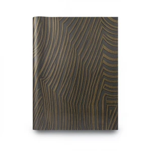 Wallpaper Classic Design 15.6m×106cm Dark Brown with Light Gold
