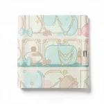 American wall Covering for youth and children, size 10 m x 0.53 m, beige with cyan color, model GK8892B 