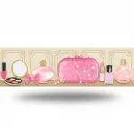 Youth and children wallpaper, beige with pink color, length 10 m, width 0.53 m, model GK8893B 