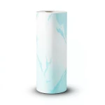Classic Wallpaper Vinyl Sheath 15.6m x 106cm White with Cyan