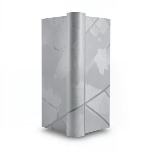 Classic Wall Decoration Vinyl Sheath 15.6m x 106cm Light Gray on Dark Gray