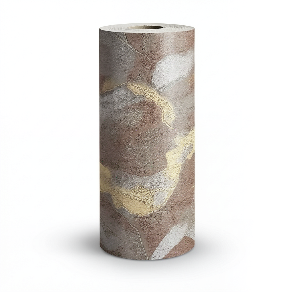 Classic Wall Decoration Vinyl Sheath 15.6m x 106cm Brown Gray Yellow