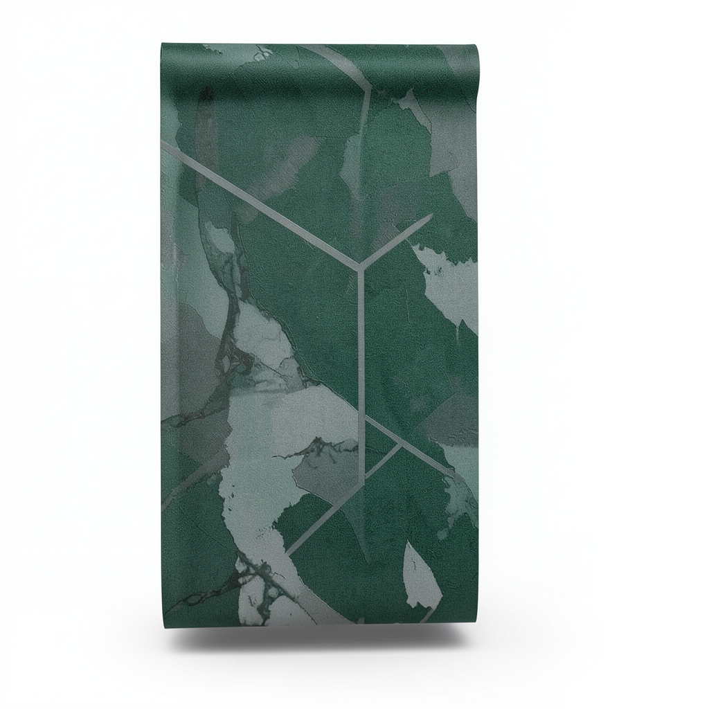 Wall Covering Classic Design 15.6m×106cm Dark Green Light Gray