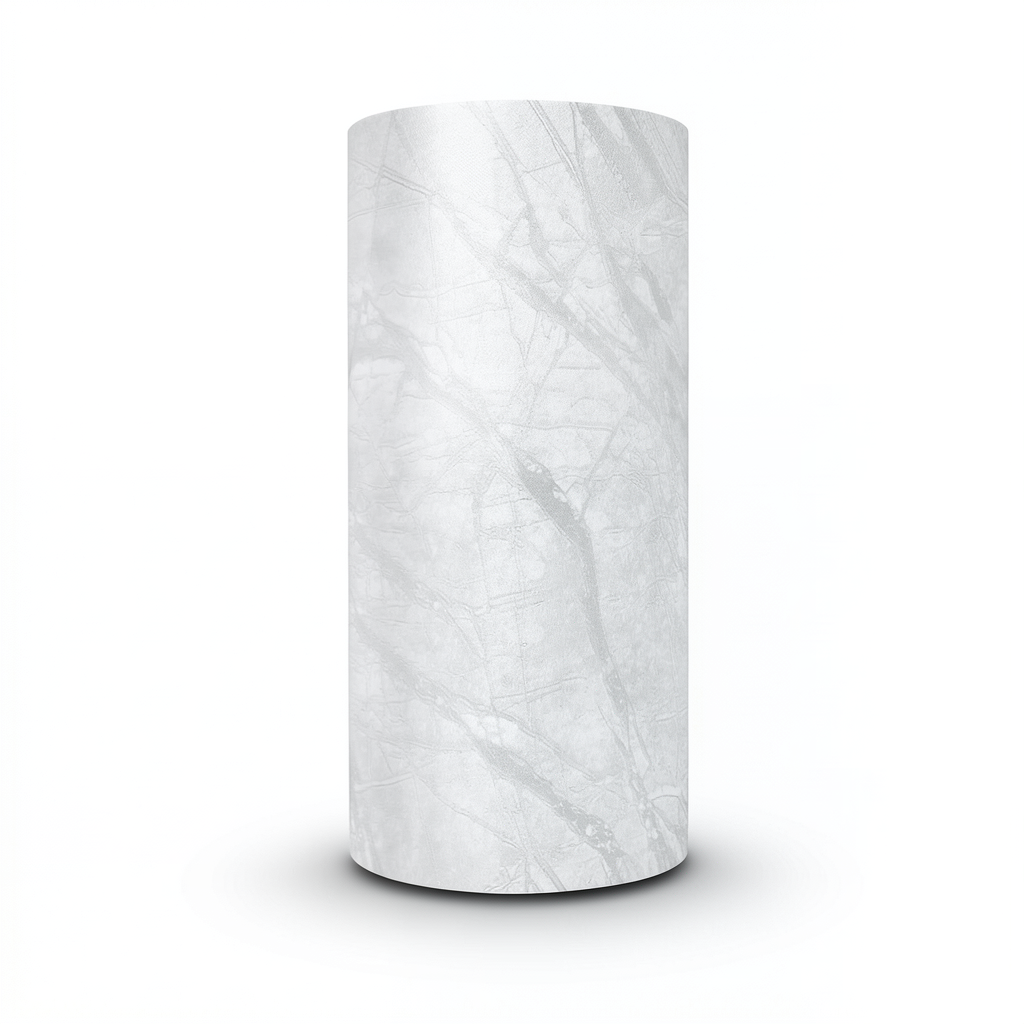 Classic Wallpaper Vinyl Sheath 15.6m x 106cm Light Gray & White