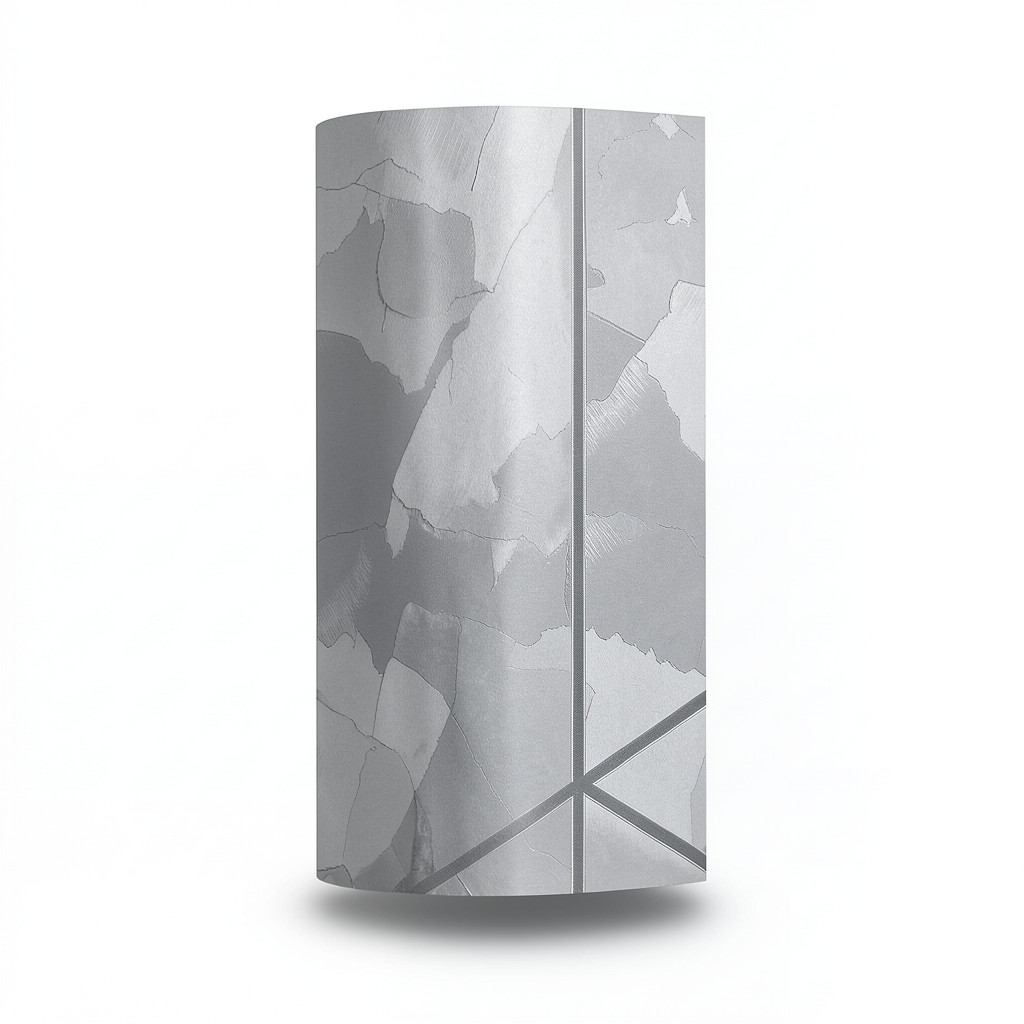Classic Wall Decoration Vinyl Sheath 15.6m x 106cm Light Gray on Dark Gray