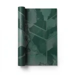 ورق حائط تصميم كلاسيك 15.6 م×106 سم اخضر داكن مع رمادي فاتح