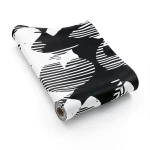 Wallpaper Classic Design 10m×53cm Snowy White on Black