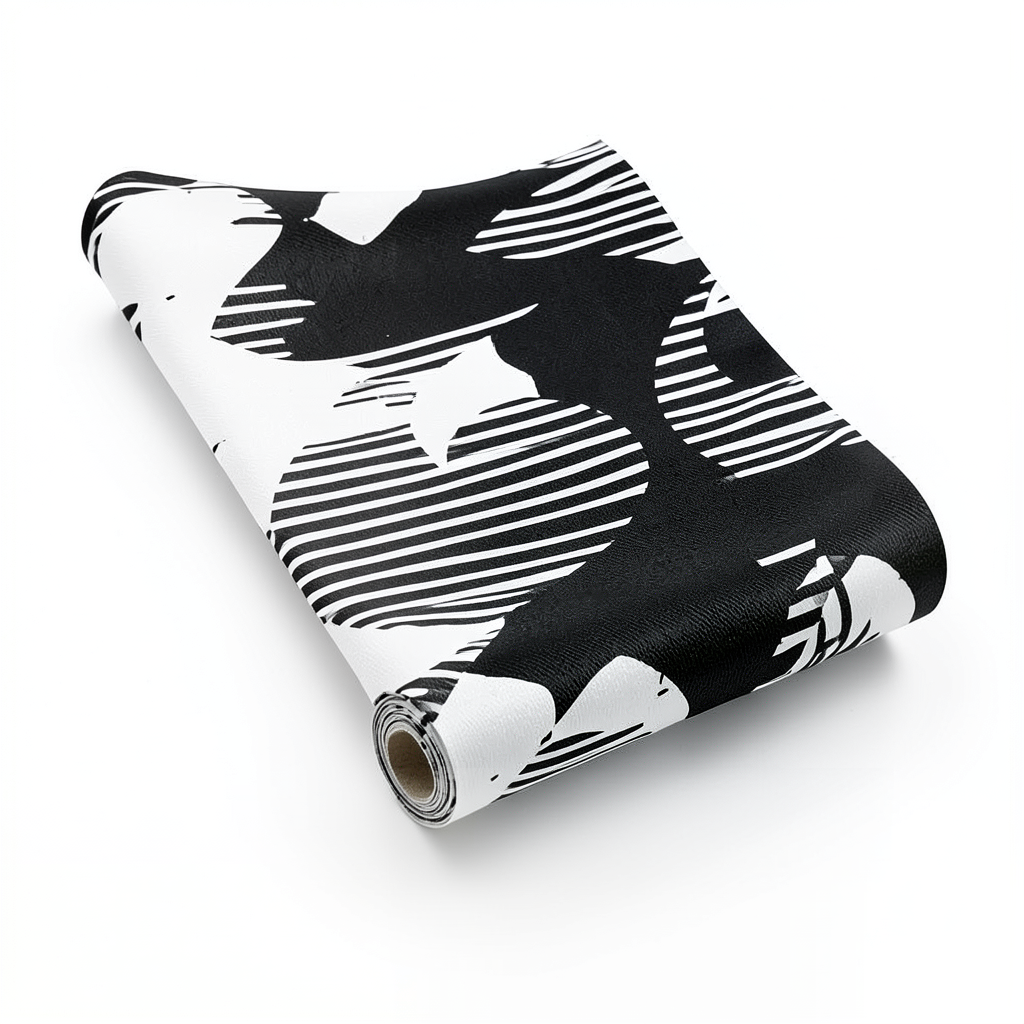 Wallpaper Classic Design 10m×53cm Snowy White on Black