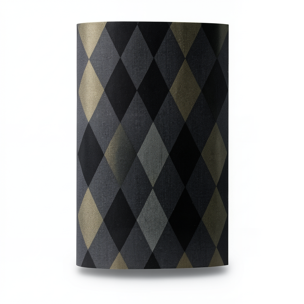 Wall Covering Classic Design 10m×53cm Black with Light Gold