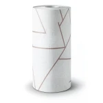Classic Wallpaper Vinyl Sheath 15.6m x 106cm White and Brown