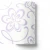 Youth and children wall decoration, off white with purple color, length 10 m, width 0.53 m, model GK8920 