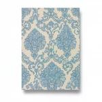 Italian Wall Decoration, Beige with Blue, Length 10 m, Width 0.73 m, Model 25013