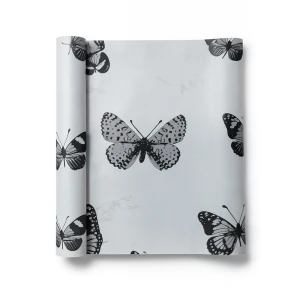 Vinyl Wall Decoration Youthful Design 15.6m×106cm Black Gray