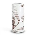 Classic Wallpaper Vinyl Sheath 10m x 53cm White with Brown