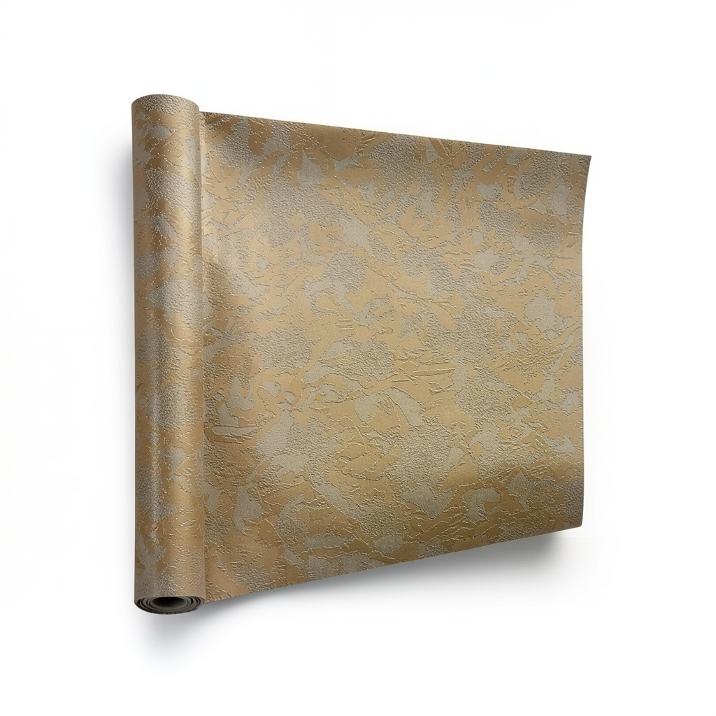 Classic Wallpaper Vinyl Sheath 10m x 53cm Brown with Gold
