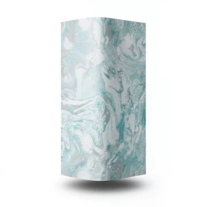 Classic Wall Decoration Vinyl Sheath 15.6m x 106cm Gray White Cyan