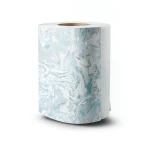 Classic Wall Decoration Vinyl Sheath 15.6m x 106cm Gray White Cyan