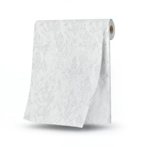 Patterned Wallpaper 15.6m×106cm Light Gray Color