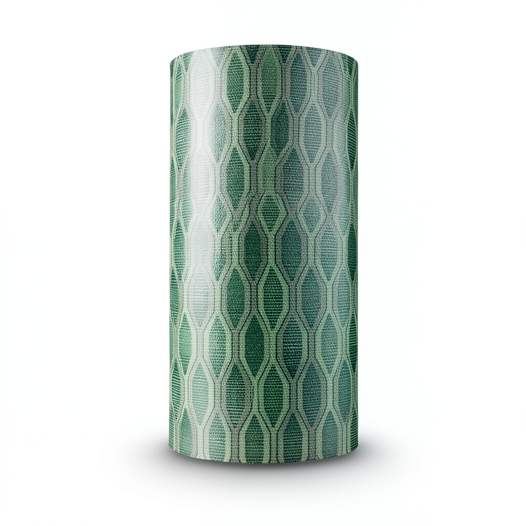 Classic Wallpaper Vinyl Sheath 15.6m x 106cm Light with Dark Green