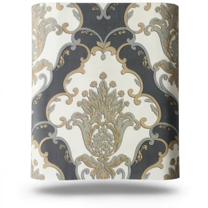 Classic Wallpaper Dark Gray with Beige, Size 10m×1.06m, Model 83005