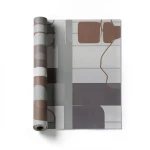 Vinyl Wallpaper Youthful Design 10m×53cm Brown with Gray