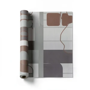 Vinyl Wallpaper Youthful Design 10m×53cm Brown with Gray