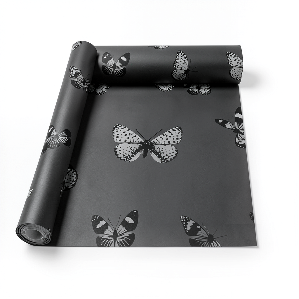Vinyl Wall Decoration Youthful Design 15.6m×106cm Black Gray