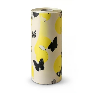 Vinyl Wallpaper Youthful Design 15.6m×106cm Yellow Black Beige
