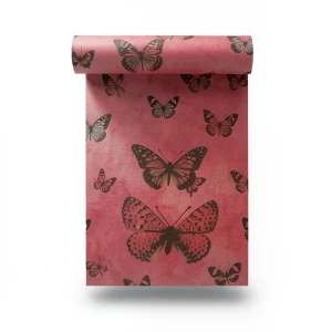 Youthful Wall Covering 15.6m x 106cm Red with Brown and Gray