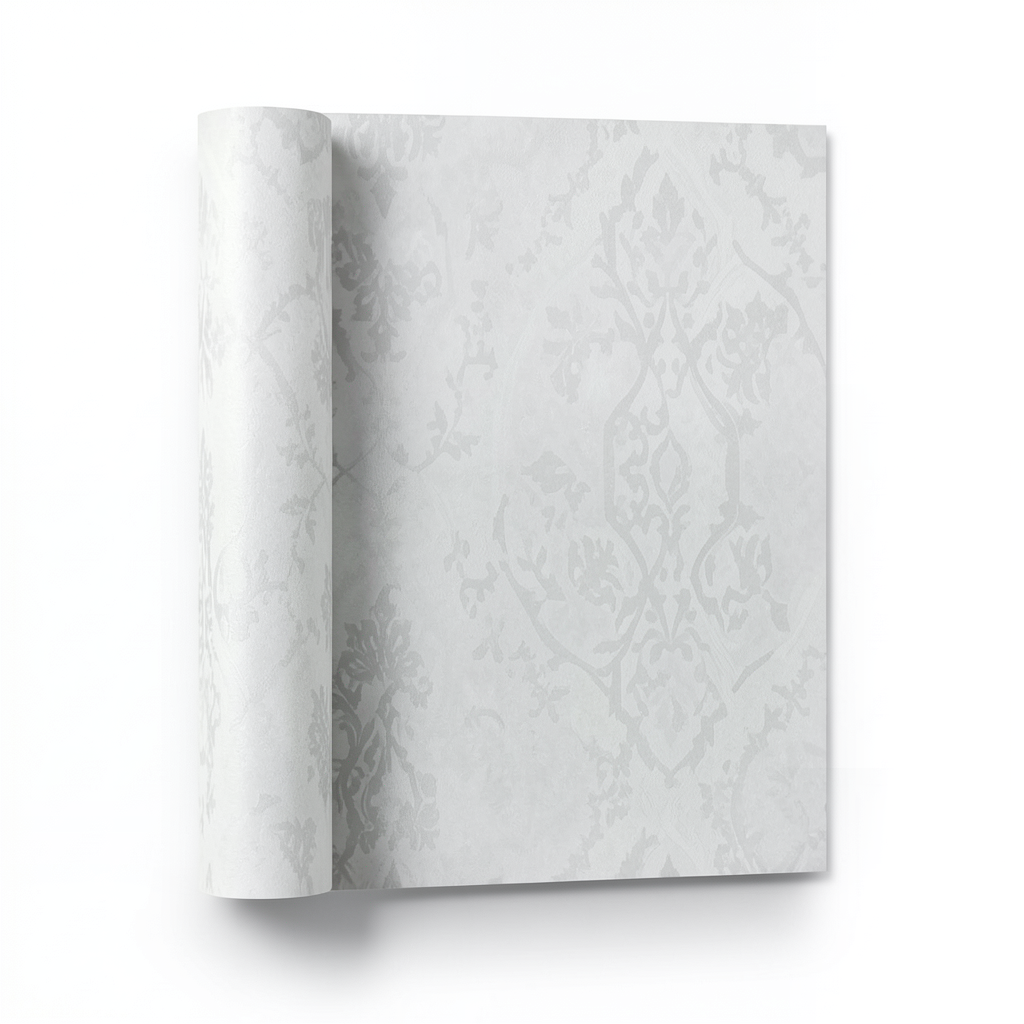 Patterned Wallpaper 15.6m×106cm Light Gray Color